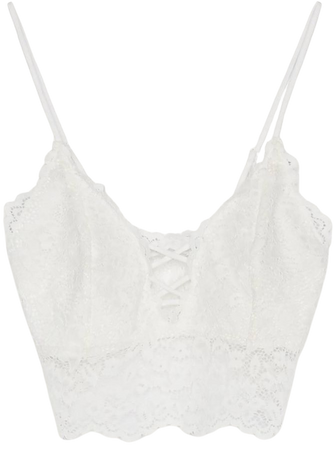 Bralette with lace - New - Bershka United States cream