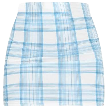 Plaid skirt blue