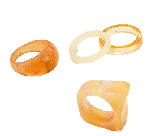 resin rings orange rings Shein