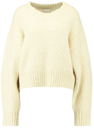 pale yellow sweater