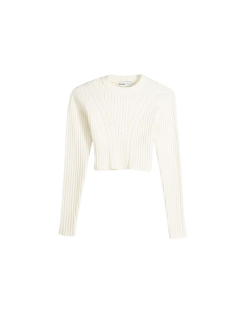 High neck ribbed cable-knit sweater - New - Women | Bershka