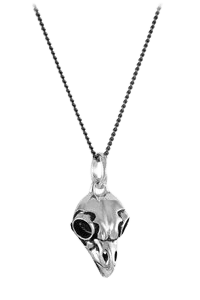 Owl Skull Antique Silver Necklace by Lost Apostle | Gothic