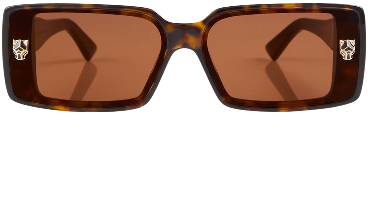 Panthère de Cartier rectangular sunglasses in brown - Cartier Eyewear Collection | Mytheresa