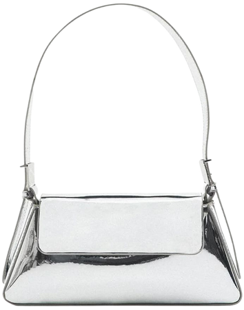 Zara silver metallic handbag