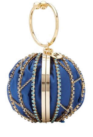 Alice Crystal-Embellished Silk Top Handle Bag By Rosantica | Moda Operandi