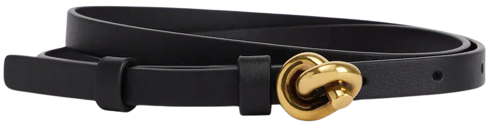 Knot Leather Belt in Black - Bottega Veneta | Mytheresa