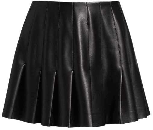 Alice + Olivia Carter Vegan Leather Pleated Skirt | SaksFifthAvenue