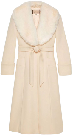 Gucci Belted detachable-collar Coat - Farfetch