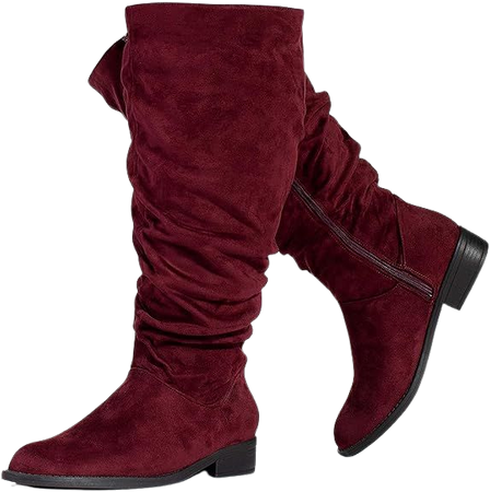 Amazon.com | RF ROOM OF FASHION Women's WIDE CALF Slouchy Knee High Boots | Knee-High