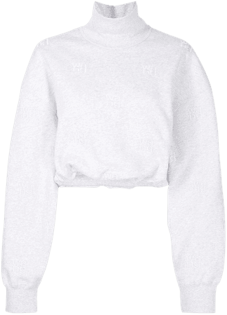 Alexander Wang Cropped Monogram Sweatshirt - Farfetch