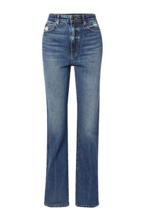Blue Danielle high-rise straight-leg jeans | Khaite | NET-A-PORTER