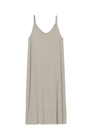 Ribbed Jersey Dress - Light taupe - Ladies | H&M US