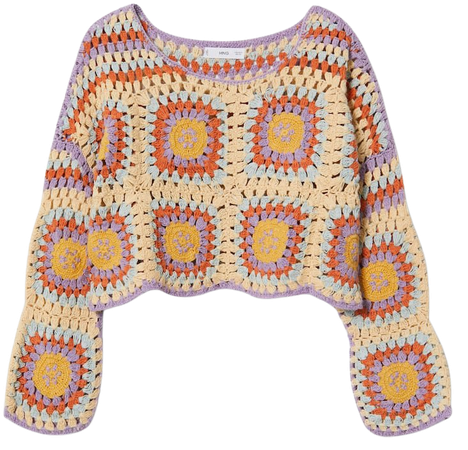 Cotton crochet sweater - Women | Mango USA