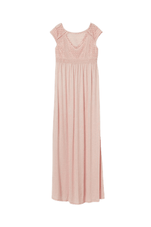 MAMA Dress with Lace Bodice - Pink