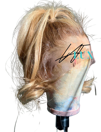 multicolored blond ponytail lace wig