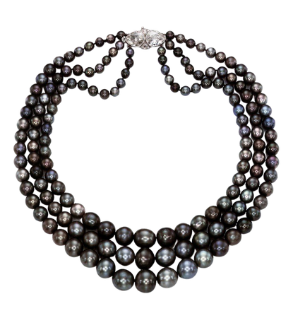 natural black pearl necklace