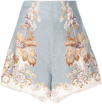 ALEMAIS floral-print high-waisted Shorts - Farfetch