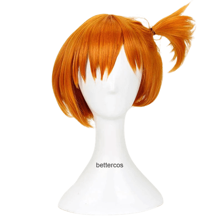 Pokemon Pocket Monster Pokemon Misty Cosplay Wigs Short Orange Heat Resistant Synthetic Hair Wig + Wig Cap|Anime Costumes| - AliExpress