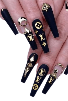 Black & Gold Nails