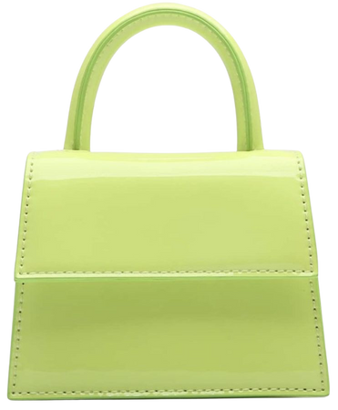 neon pastel green purse
