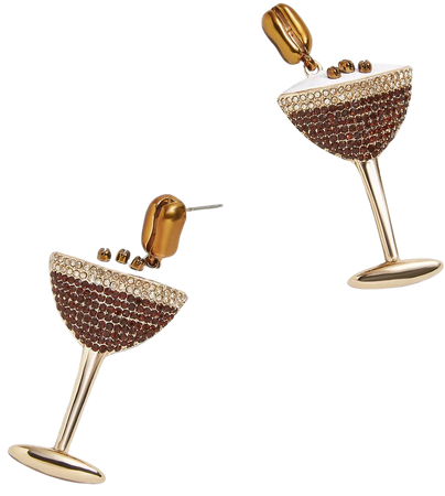 Espresso Yourself Earrings - Espresso Martini – Espresso martini statement earrings – BaubleBar