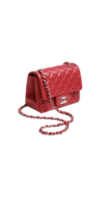 Chanel mini classic flap red