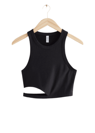 Cut-Out Tank Top - Black - Tanktops & Camisoles - & Other Stories US