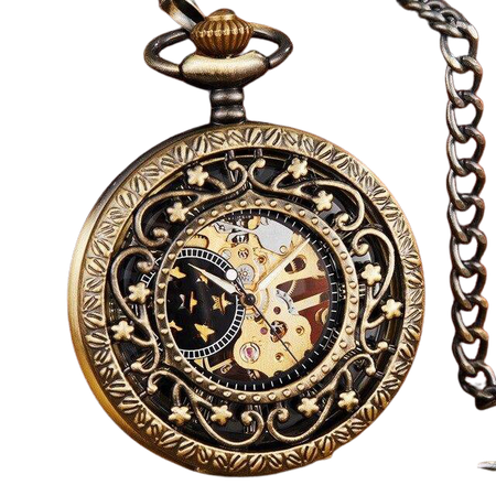 Gold Bronze Mechanical Pocket Watch with FOB Chain – Kingston Blackmoor