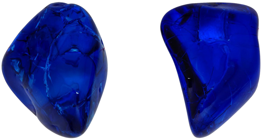 Balenciaga: Blue Rock Earrings | SSENSE