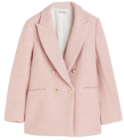Textured-weave Jacket - Light pink - Ladies | H&M US