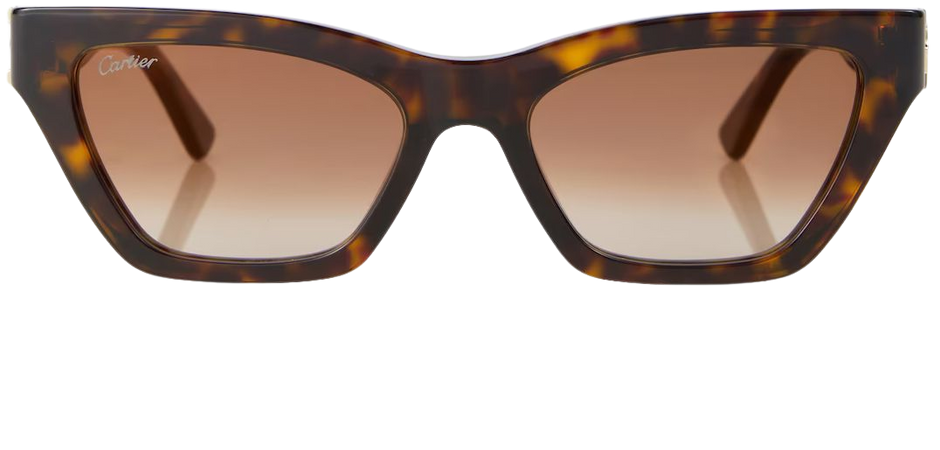 Cat-eye sunglasses in brown - Cartier Eyewear Collection | Mytheresa