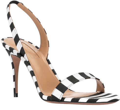 Aquazzura Striped Slingback Sandals
