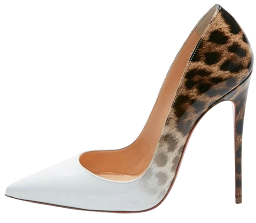 Christian Louboutin So Kate Degrade 120mm Red Sole Pump, Latte/Leopard - Shoes Post