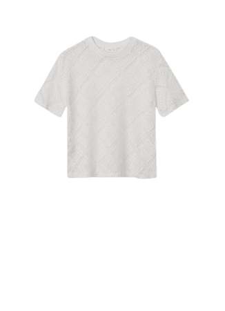 Openwork knit t-shirt - Women | Mango USA