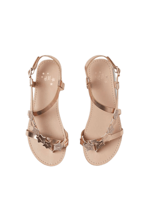 Sandals with Appliqués - Rose gold-colored/stars - Kids | H&M US