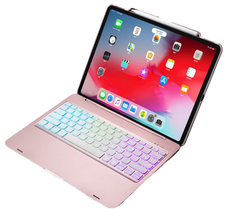 Rose gold iPad keyboard case