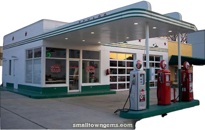 1950s gas station