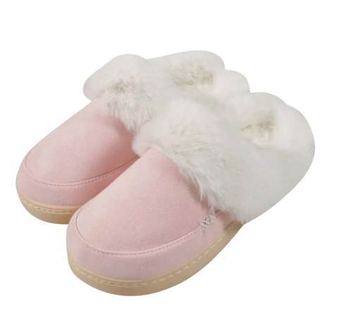 pink & white ugg slippers