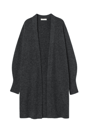 Long Cardigan - Dark gray melange - Ladies | H&M US