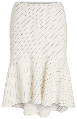 Pinstripe Linen Fishtail Skirt