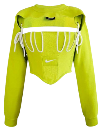 Resalt | Neon Green Nike Corset Keyhole Sweater