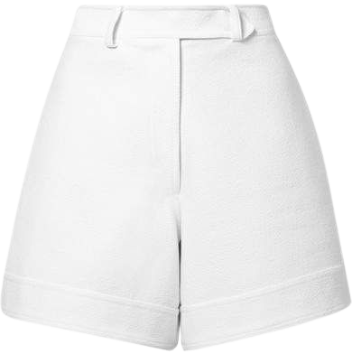 Cotton-cloqué Shorts - White