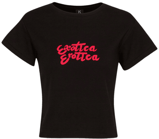 Exotica Erotica Tee | Black Classic Baby Tee | Réalisation Par