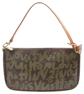 Louis Vuitton Pochette Graffiti Accessories Green Leather Shoulder Bag - Tradesy