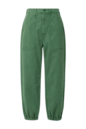 The Wrapper High-rise Tapered Jeans - Green