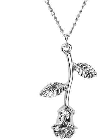 silver rose necklace - Google Search