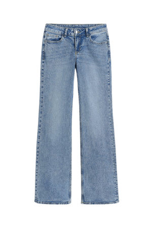 Flared Low Jeans - Light denim blue - Ladies | H&M US