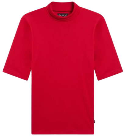 red elbow-length sleeves Vian top | agnès b.