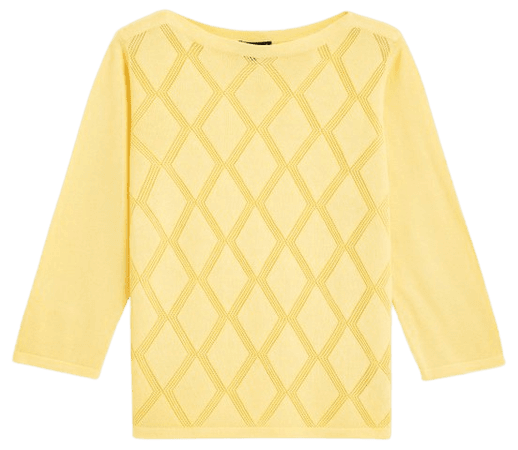 yellow pointelle Mariniere sweater
