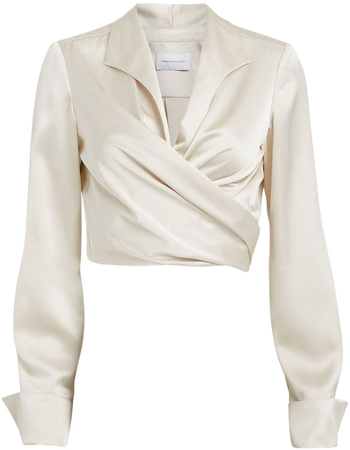 Significant Other | Lucine Satin Wrap Blouse | INTERMIX®